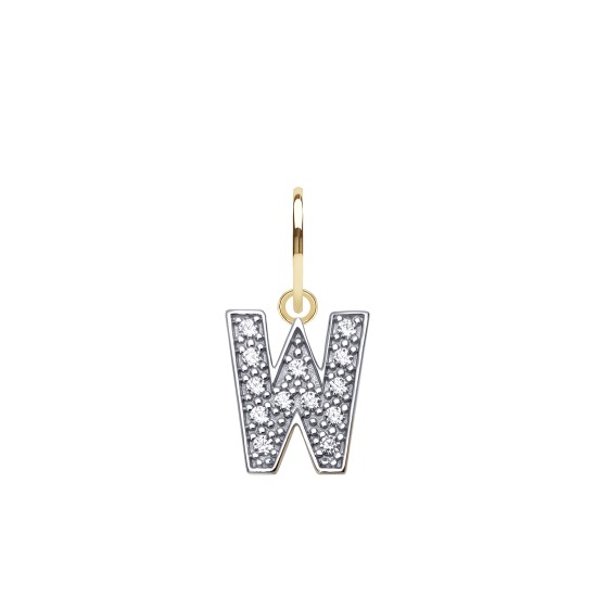 9ct Yellow Gold Cubic Zirconia Initial Pendant
