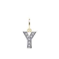 9ct Yellow Gold Cubic Zirconia Initial Pendant