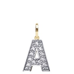 9ct Yellow Gold Cubic Zirconia Initial Pendant