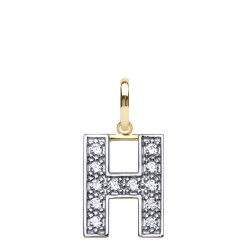 9ct Yellow Gold Cubic Zirconia Initial Pendant