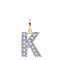 9ct Yellow Gold Cubic Zirconia Initial Pendant