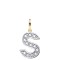 9ct Yellow Gold Cubic Zirconia Initial Pendant