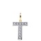 9ct Yellow Gold Cubic Zirconia Initial Pendant