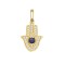 9ct Yellow CZ Set Hamsa Pendant