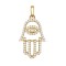 9ct Yellow CZ Set Hamsa Pendant