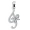 9ct White Gold Natural Diamond Set Initial Pendant