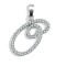9ct White Gold Natural Diamond Set Initial Pendant