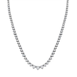 18ct White Gold Natural Diamond Chain