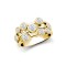18ct Yellow Gold 1.00cts Natural Diamond 3 Row Bubble Ring