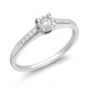 9ct White Gold 0.15cts Natural Diamond Illsion-set Ring