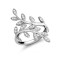 9ct White Gold 0.25cts Natural Diamond Leaf Ring