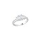 925 Silver CZ Trilogy Bageutte Ring