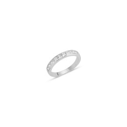 925 Silver CZ Half ET Ring