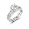 925 Silver CZ RBC and Half ET Set Rings