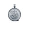 925 Silver Full Size St George Medal Pendant Rope Edge