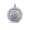 925 Silver Full Size St George Medal Pendant Swirl Design
