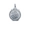 925 Silver Half Size St George Medal Rope Edge Pendant