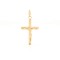 9ct Yellow Gold Square Tube Hollow Crucifix