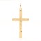 9ct Yellow Gold Square Tube Hollow Crucifix