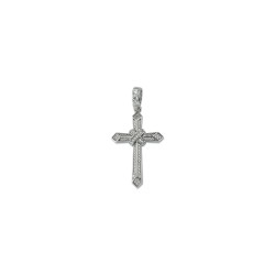 925 Silver Large CZ Brilliant Cut Cross