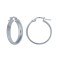 925 Sterling Silver 4mm Wedding Band Style Hoop Earrings