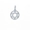 925 Sterling Silver Circle Star Of David Pendant