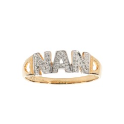 9ct Yellow Gold 0.02ct Natural Diamond NAN Ring