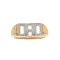 9ct Yellow Gold 0.01ct Natural Diamond DAD Ring