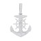925 Silver CZ Set Anchor Pendant