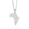 925 Silver CZ Set Africa Pendant