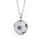 925 Silver CZ Set Football Pendant