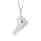 925 Silver CZ Set BasketBall Boot Pendant