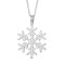 925 Silver CZ Set Snowflake Pendant