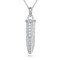 925 Silver CZ Set Empire Amulet Pendant