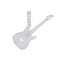 925 Silver CZ Set Guitar Pendant
