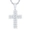 925 Silver CZ Set Cuban Link Style Cross