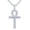 925 Silver Anc Style Baguette CZ Set Cross