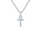925 Silver Anc Style Baguette CZ Set Cross