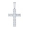 925 Silver Baguette CZ Set Cross