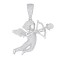 925 Silver CZ Set Cupid Pendant