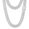 925 Silver CZ Set Cuban Chain 12.0mm