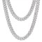 925 Silver CZ Set Cuban Chain 14.0mm