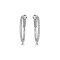 925 Silver CZ Set Hoop Earrings 31mm