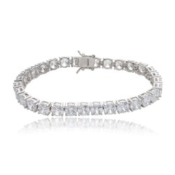 925 Silver CZ Set Tennis Bracelet 6.0mm