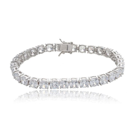 925 Silver CZ Set Tennis Bracelet 6.0mm