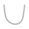 925 Silver CZ Set Tennis Necklace 6.0mm 17 Inch