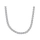 925 Silver CZ Set Tennis Necklace 6.0mm 17 Inch