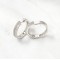 925 Silver CZ Set Hoop Earrings 27mm