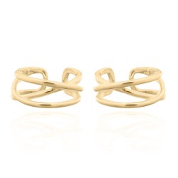 925 Silver Ear Cuff 14ct Gold Plated