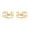925 Silver Ear Cuff 14ct Gold Plated